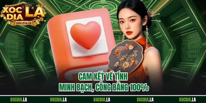 Cam kết về tính minh bạch, công bằng 100%