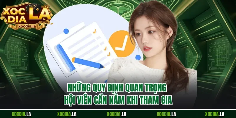 Những quy định quan trọng hội viên cần nắm khi tham gia